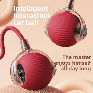 ลูกบอลเดินเล่นอัตโนมัติสำหรับสัตว์เลี้ยง ขายดี ทนทาน ของเล่นเคี้ยวเล่นเพื่อความบันเทิงด้วยตัวเอง ของเล่นสัตว์เลี้ยงยอดฮิตใน TikTok ลูกบอลดึงเล่นสำหรับสุนัขและแมว สไตล์ทันสมัย - Product Image 3