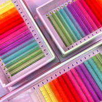 Fadvan – Vente en gros de faux cils colorés, extensions de cils colorés avec logo personnalisé, cils naturels doux, courbure C et D, couleurs personnalisées