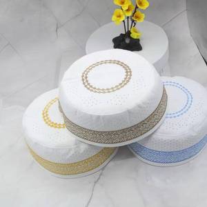 Gorros y Sombreros Musulmanes Étnicos de Moda al por Mayor, Gorro de Oración Islámico de Poliéster Colorido y Cómodo para Hombre 2025 - Product Image 5