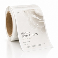 Étiquettes autocollantes personnalisées imperméables et résistantes à l'huile en BOPP PET, étiquettes privées pour crème pour les mains, lotion pour le corps, emballage cosmétique