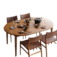 Table à manger en bois de style nordique, extensible, pliable, transformable, pour petit appartement, double usage rond et carré, usage domestique