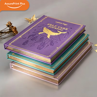 Journal de bien-être A5 non daté pour femmes, couverture rigide en PU avec bord doré, carnet de gratitude 100 g/m², journal de réflexion quotidienne pour la santé mentale
