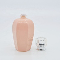 Botol Parfum Kaca Kosong Hitam Heksagonal Leher Crimp Berkualitas Tinggi OEM 50ml
