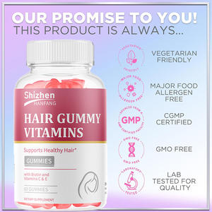 Integratori di Biotina al Gusto Mirtillo (60 Gommose) per la Crescita di Capelli, Unghie e Pelle, Vitamine C ed E per Capelli – Marchio Proprietario - Product Image 4