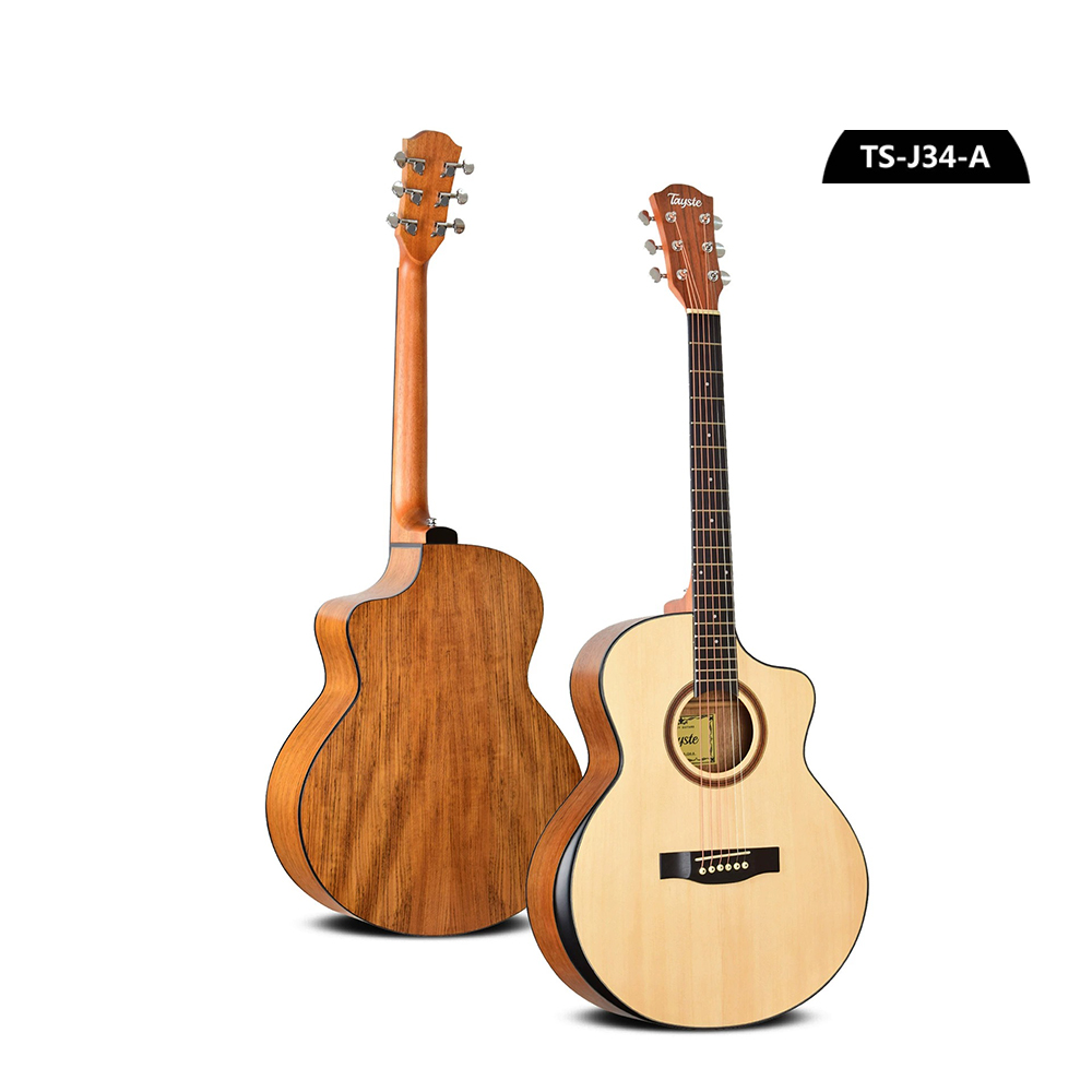 Guitarra tipo barril JF de abeto y nogal.