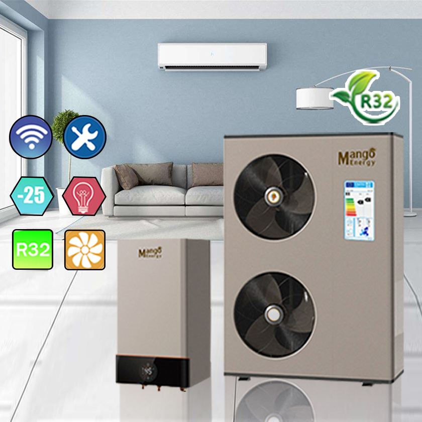 Новый дизайн 2022, горячая распродажа, функциональная система центрального отопления с Wi-Fi для дома, инверторный тепловой насос постоянного тока