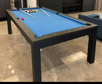 Professioneller 7ft & 9ft Billardtisch aus Massivholz mit Schieferplatte, Echtledertaschen und Samt-Tuch