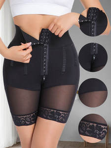Langqin Women's High-Waisted Shaping Shorts Adjustable Triple Hook Closure Breathable Tummy Control Butt Lifter Shapewear - Product Image 6