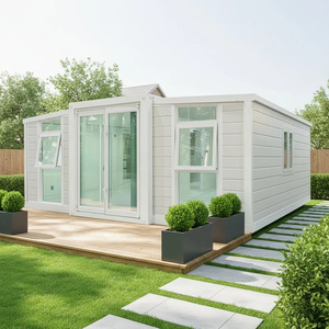 Maison conteneur préfabriquée extensible de 20 pieds, design modulaire avec 3 chambres, salle de bain, terrasse, maison préfabriquée modulaire économique - Product Image 1
