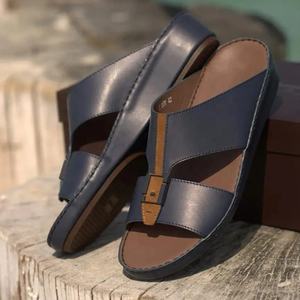 SHIKOL Original árabe sandalias hombres fábrica hecha a mano Italia Premium cuero corcho plantilla fabricación personalizada árabe Dubai zapatilla - Product Image 5