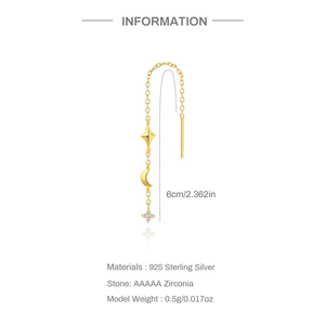 ต่างหูเงินแท้ S925 รูปดาวแปดแฉก ดีไซน์เก๋ ขายส่งสำหรับผู้หญิง - Product Image 6