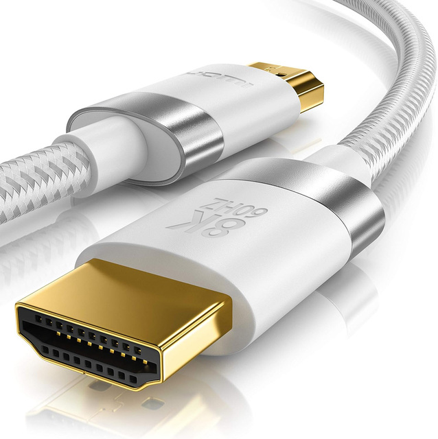 Factory 8k 4k hdmi Cable 1m 2m 1.5m 3m 5m Ultra High Speed hdmi Cable 8k 60hz/120hz 4k 240hz 48gbps Nylon Braid hdmi 8k Cable