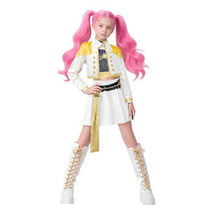 Nuevo Conjunto de Disfraz de Cosplay de Cazadora de Demonios de Anime para Niñas, <span class=keywords><strong>Traje</strong></span> de Bruja Infantil, Tela de Poliéster Negra y Dorada, Tiempo de Entrega de Muestra de 7 Días - Product Image 3