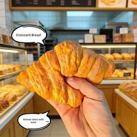 Jouet anti-stress en mousse PU ultra-douce, en forme de pain, gâteau, boule ou croissant, à remontée lente, à l'arôme laiteux, pour la pincée et le soulagement du stress, vente en gros