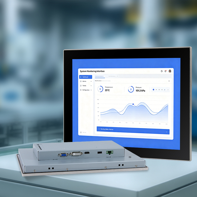 15 Inch Rugged Industrial Panel Monitor IP66 SUS304 Stainless Steel Front for Long Life Use in Extreme Industrial Conditions