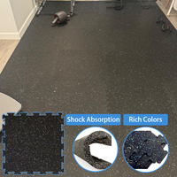 Stoßdämpfende Recycling-Gummimatten 50x50cm Fitness-Gummibodenbelag Gummi-Fitnessfliesen