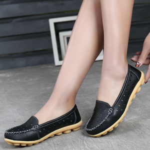 2026 NUOVO KJ Nuove Scarpe Primaverili Autunnali da <span class=keywords><strong>Donna</strong></span> in Vera <span class=keywords><strong>Pelle</strong></span> Ballerine Slip-on <span class=keywords><strong>Mocassini</strong></span> Femminili Taglia Plus - Product Image 4