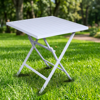 Meubles d'extérieur en aluminium Joyeleisure, table pliante portable, tables carrées légères