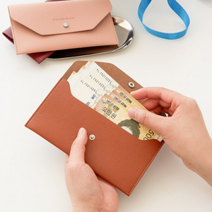 Cartera minimalista de cuero PU estilo coreano, monedero portátil para mujer, cartera multifuncional con hebilla y tarjetero. - Product Image 2