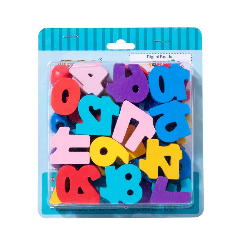 Juego de cuentas cognitivas del alfabeto genuino nuevo al por mayor, juego de cuentas de cuerda para enhebrar, juguete educativo temprano para niños