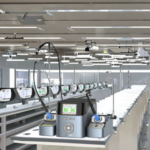 สถานีบัดกรีดิจิตอล AIXUN T420D <span class=keywords><strong>Goot</strong></span> สำหรับซ่อมโทรศัพท์มือถือ พร้อมหัวแร้งแบบตรง ความแม่นยำ 2C 220V/50Hz สีดำ - Product Image 2