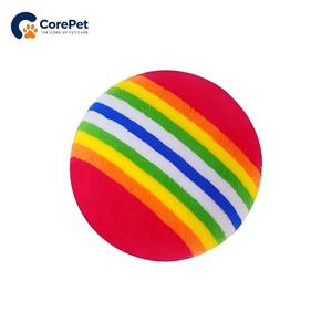 Corepet L026 Palla Giocattolo per Gatti in EVA Arcobaleno 3,5 cm Piccola Rimbalzante per Gioco Autonomo Interattivo Silenziosa Morbida - Product Image 1