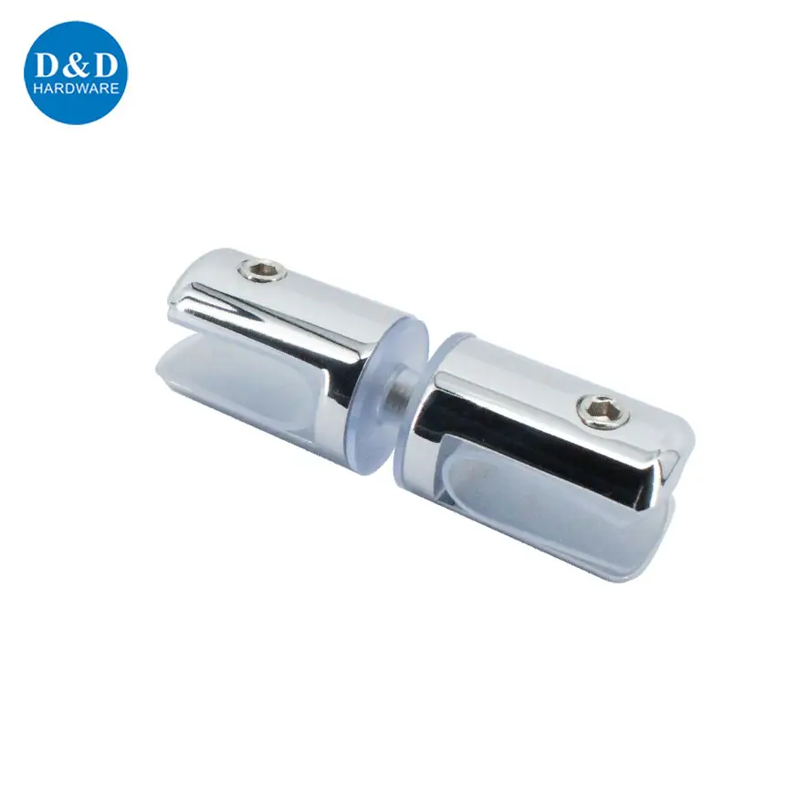 Accesorio de conector de tubo de vidrio con bisagra ajustable para puerta de ducha de acero inoxidable