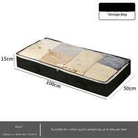 Sac de rangement sous lit pliable extra large avec fermeture éclair, organiseur de vêtements sous le lit