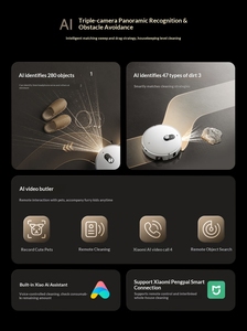 หุ่นยนต์ดูดฝุ่น <span class=keywords><strong>Xiaomi</strong></span> รุ่นใหม่ 6 <span class=keywords><strong>Pro</strong></span> แรงดูด 30000 Pa ฟังก์ชั่นทำความสะอาดและอบแห้งด้วยอุณหภูมิสูง กล้อง AI พร้อมระบบตรวจจับสิ่งกีดขวาง - Product Image 3