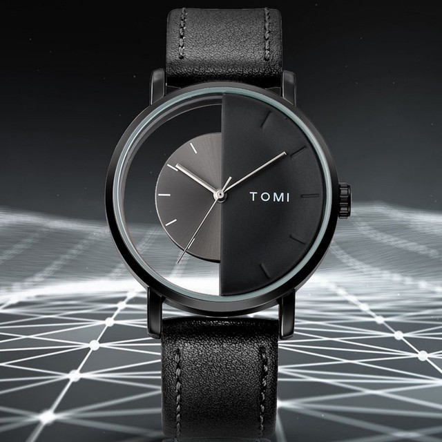 TOMI Men Watch  Retro Classic Leather Band Sport Charm Quartz Wrist Watch Fashion High Quality Men's Watch T080