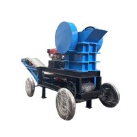 Machine de concassage complète pour petite carrière Broyeur à mâchoires diesel pour gravier calcaire avec convoyeur à bande et crible vibrant à vendre