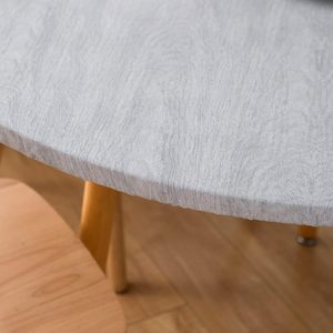Huihe 48/60/120 Inch Polyester <strong>Round</strong> Table Cloth Waterproof Grey <strong>Tablecloth</strong> for <strong>Christmas</strong> Table - Product Image 3