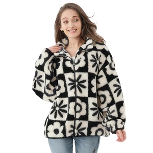 Spring <strong>Jackets</strong> for <strong>Women</strong> 2026 Outdoor <strong>Women's</strong> Casual <strong>Jackets</strong> <strong>Flannel</strong> Fleece Print Coat - Product Image 4