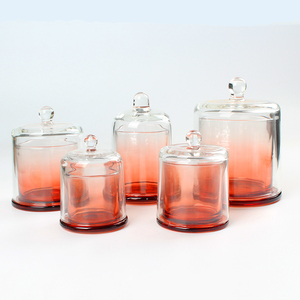 เชิงเทียนถ้วยแก้วใสพร้อมโดม - Product Image 4