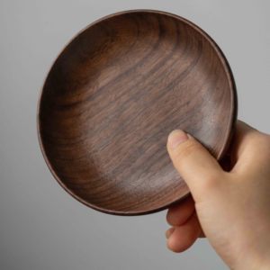 Factory Direct High Quality 12 cm Round Shape <strong>Wooden</strong> Serving <strong>Plate</strong> and Dish for Kitchen or Party - Product Image 2
