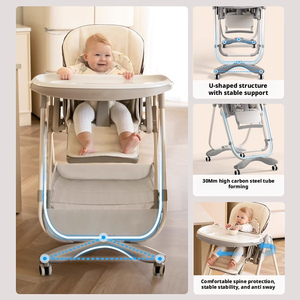 Seggiolone Multifunzionale per Bambini con Funzione <span class=keywords><strong>Dondolo</strong></span>, Regolabile e Pieghevole, con Ruote, Fornito Direttamente dalla Fabbrica - Product Image 5