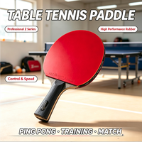 Raquette de tennis de table directe usine, haute élasticité, contrôle stable, poignée longue Shakehand, poignée courte Penhold, approvisionnement transfrontalier