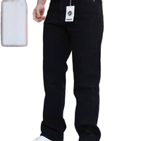 Jeans de Hombre Slim Fit Rectos Vintage con Parches Desgastados, Casuales, Elásticos, Ecológicos, de Cintura Media, en Mezclilla Lavada de Color