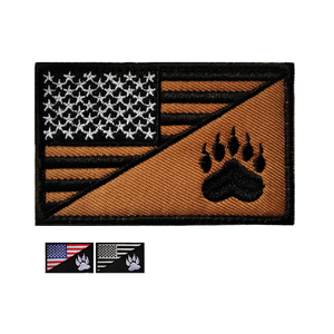 Mỹ <span class=keywords><strong>Marine</strong></span> Corps thêu cờ Mỹ vá 3D vải denim với ren trang trí PVC chất liệu Tim & hoa hình dạng cho mũ - Product Image 4