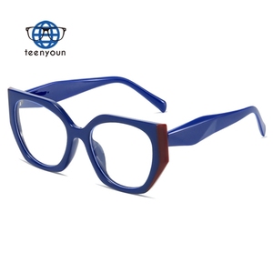 Teenyoun lunettes monture lentille lunettes optiques lunettes <span class=keywords><strong>lentilles</strong></span> optique coloré Prescription oeil de chat lumière bleue lunettes - Product Image 3
