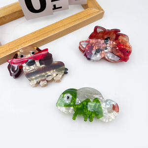 Nouvelle épingle à cheveux 2025 mignonne style coréen, motif dessin animé chiot, cœur doux et girly, pour chiens <span class=keywords><strong>teckel</strong></span> et berger, accessoires capillaires en acrylique - Product Image 3