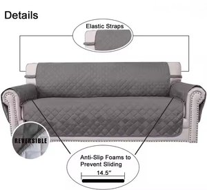 Wholesale Light <strong>Grey</strong> Waterproof L Shape Couch <strong>Sofa</strong> <strong>Covers</strong> Anti Slip Corner <strong>Sofa</strong> Slipcover Love Seat <strong>Cover</strong> - Product Image 2