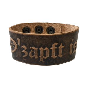 Bracelets manchette mode en cuir marron pour <span class=keywords><strong>homme</strong></span> Bavière Autriche O'zapft Is Weidmann's Heil <span class=keywords><strong>Pompier</strong></span> Dieu Honneur pour <span class=keywords><strong>Costume</strong></span> - Product Image 1