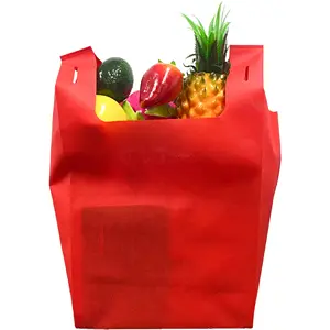 कस्टम 3 डी सुपरमार्केट खरीदारी बैग बायोडिग्रेडेबल वर्ग बॉक्स बायोडिग्रेडेबल वर्ग बॉटम टी-शर्ट गैर बुना हुआ बनियान शॉपिंग बैग