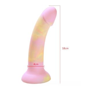 Letrock Zuignap Gekleurde Vloeibare Dildo Siliconen Mal Xxx G Spot Trilling Realistische Dildo Box Volwassen Seksspeeltje Voor Mannen - Product Image 5