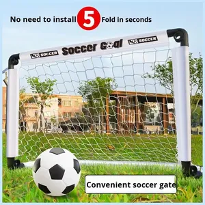 Foldable Soccer <b>Goal</b> Children's Soccer Toy Simple <b>Portable</b> Frame White/Orange Packaged Kindergarten Outdoor Sports Early - Product Image 3