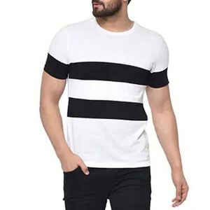 Nouveaux T-shirts Homme en Gros à Manches Courtes 100% Coton Tissu Peigné Motif Lettres Personnalisé Respirant Séchage Rapide Anti-Boulochage Rouge - Product Image 1