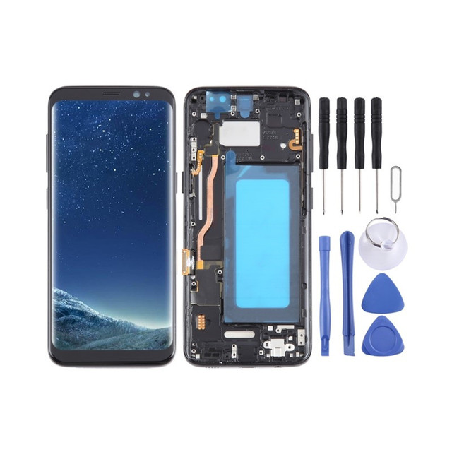 For Samsung Galaxy S8 SM-G950 Mobile Phone TFT LCD Display Replacement Touch Screen Digitizer Full Assembly With Frame
