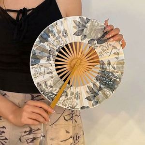 Éventails personnalisés de style ancien, éoliennes en bambou d'art populaire, portables et peints, pour le Nouvel An chinois, Halloween, Noël et les festivals - Product Image 4