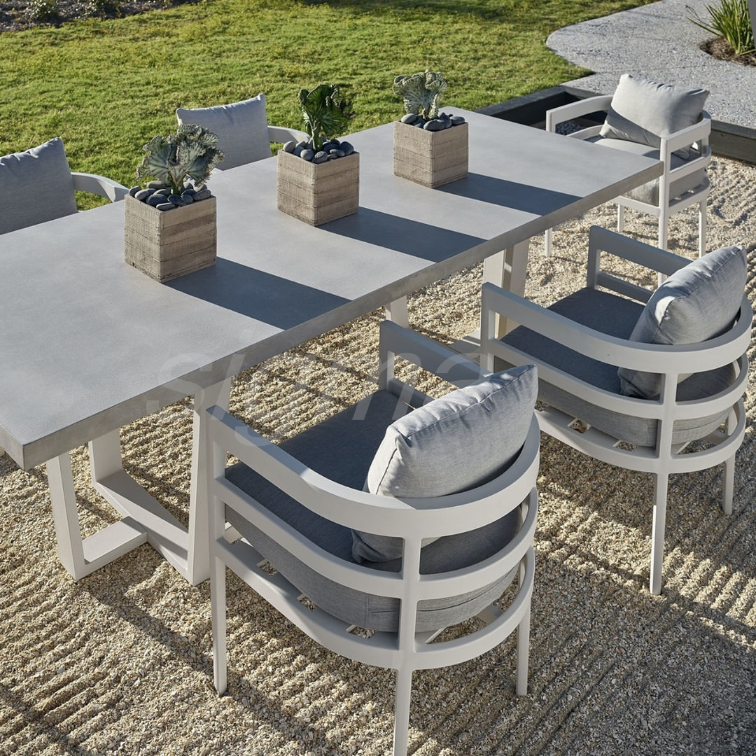 garden sets aluminium outdoor furniture manufacture waterproof outside kitchen tables upholstered dining chairs for dining